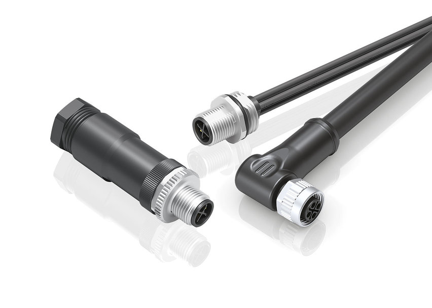 M12 connectors for AC and DC applications